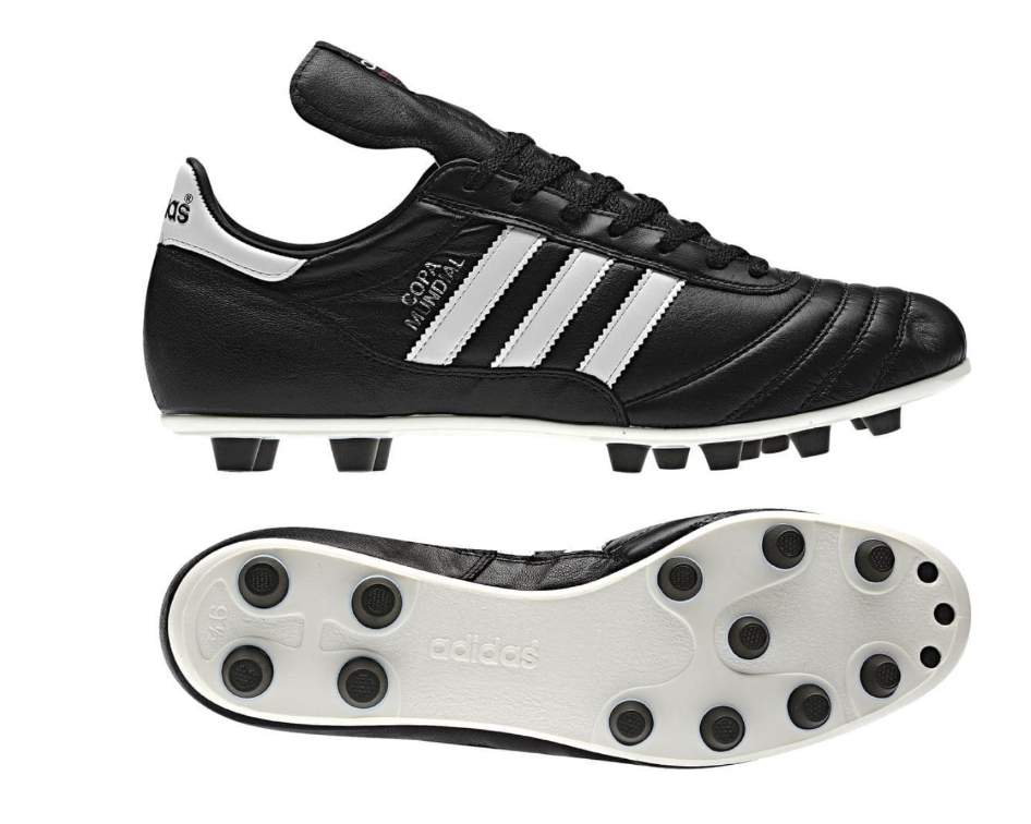 Black and white Adidas football boots 