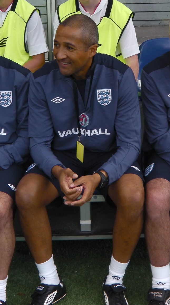 Chris Freestone in the dugout for England